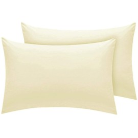Egyptian Cotton 200 Thread Count Pillow Cases 2 Pack (Cream)