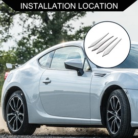 Hihaha Door Mirror Bumper Guard/Exterior Door Trim Car Protection Sticker for Car Vehicle RV Truck Pickup/Anti-scratch Collision Plastic / 4 Pcs White