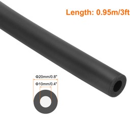 MECCANIXITY Pipe Insulation Foam Tube 3/8" ID x 13/16" OD 3ft Foam Tubing Heat Insulated Pipe for AC Unit Handle Grip Water Pipe Freeze Protection - 10x20mm/Black
