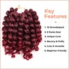 Toyotress Wand Curl Crochet Hair - 8 Inch 6 Packs