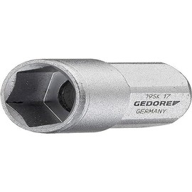 Gedore 19SK17 Socket 17x27mm 6 hex Screws, Silver, 17 mm