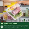 SPLF 6 Pack Stand-Up Reusable Gallon Freezer Bags Dishwasher Safe,