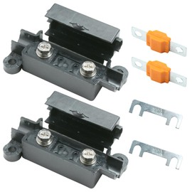2-Pack Midi Fuse Holders with 2 PCS 30Amp Midi ANS Fuses, Car Fuse Box Lasting Safe Strip Link ANS-H2 High Current Bolt-on Holders for Cars Trucks Agricultural Machinery Buses and Caravans