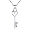 Forfamilyltd Key to Her Heart Petite Skeleton Key Pendant Necklace