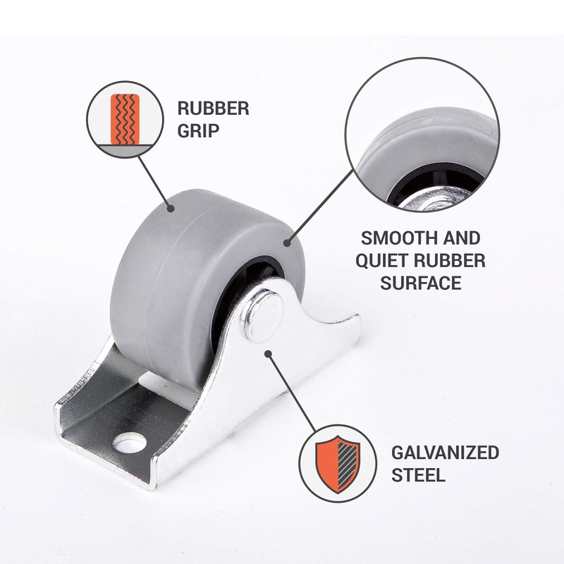 (Pack of 20) 25 mm Wheels Soft Motion Rubber Roller