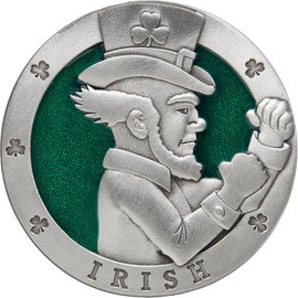 Heritage Pewter Irish Fighter Square Shot Glass | Hand-Sculpted 1.5 Ounce Shot Glass | Intricately Crafted Metal Pewter Alma Mater Inlay