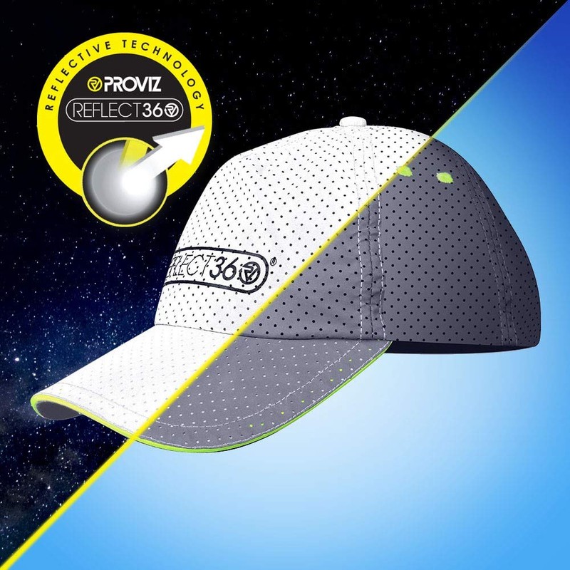 Proviz REFLECT360 Breathable Reflective Running Cap for Men Women Silver