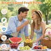 Wowagoga 3.35 Inch Plastic Sword Picks Food Toothpicks Fruit Fork