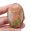 Lovionus89 Unakite Worry Stones, Natural Oval Palm Tree Bag, Healing