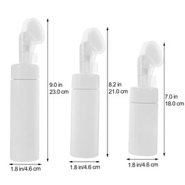 FOMIYES Empty Shampoo Bottles Travel Toiletry Kit with Brush Pump Foaming Bottle Set