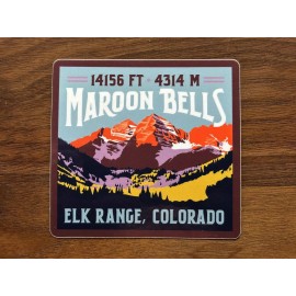 Maroon Bells Colorado 14ers Sticker