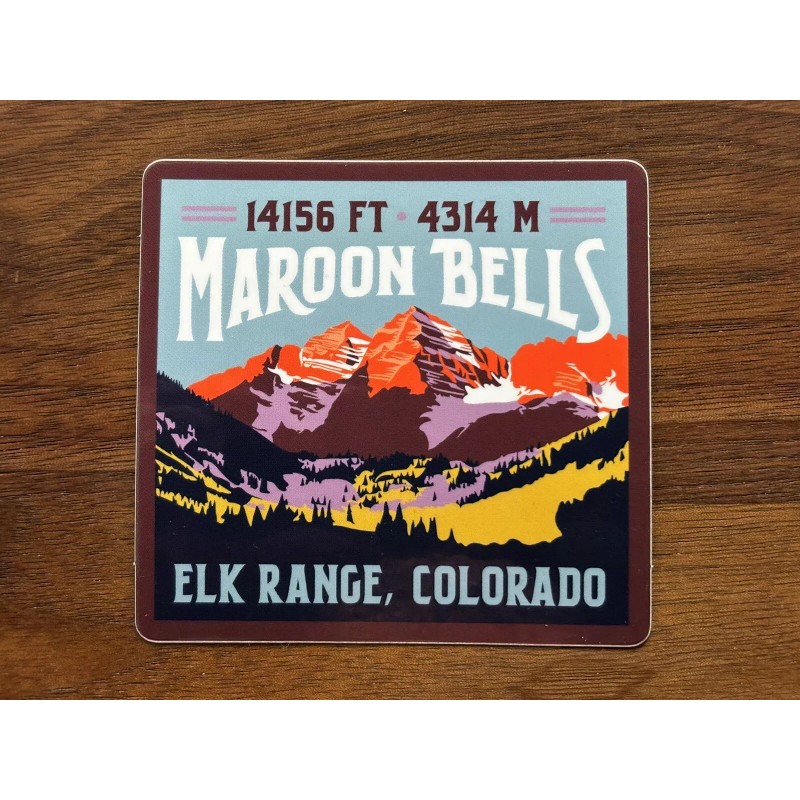 Maroon Bells Colorado 14ers Sticker