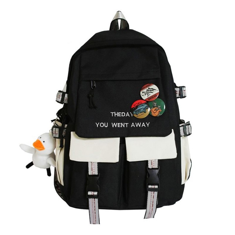 Backpacks School Backpack with Pendant Badge Waterproof Laptop Computer Backpack