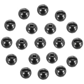 PATIKIL 4.6 mm Tungsten Slotted Beads for Fly Tying, 50 Pcs Tungsten Beads Round Bead Head Ball for Jig Hooks Fishing Fly Tying Materials, Black Nickle