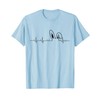 Cute Easter Bunny Heart Beat Rabbit Ears EKG T Shirt
