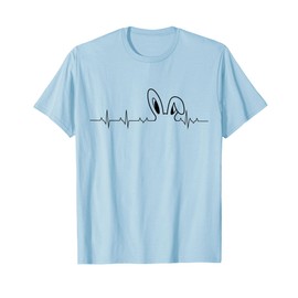 Cute Easter Bunny Heart Beat Rabbit Ears EKG T Shirt T-Shirt