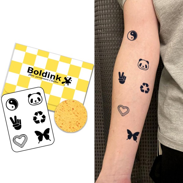Boldink Temporary Tattoos, semi permanent tattoos, 15-day long lasting tattoo