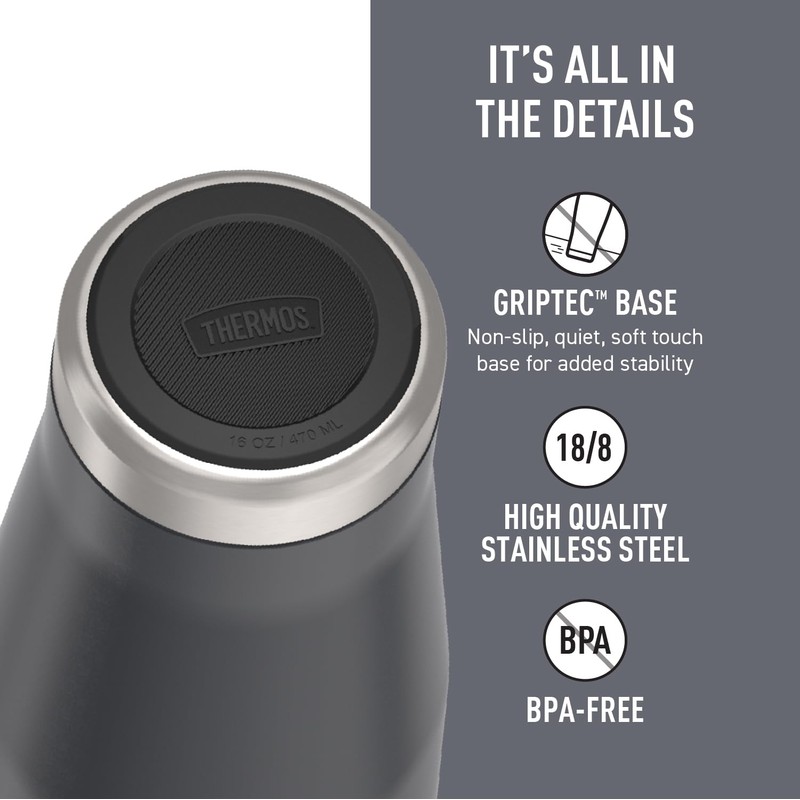 THERMOS ICON SERIES, Stainless Steel Tumbler, Granite, 16 oz