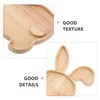 Ciieeo Easter Rabbit Shaped Wooden Tray Easter Charcuterie Board Bunny
