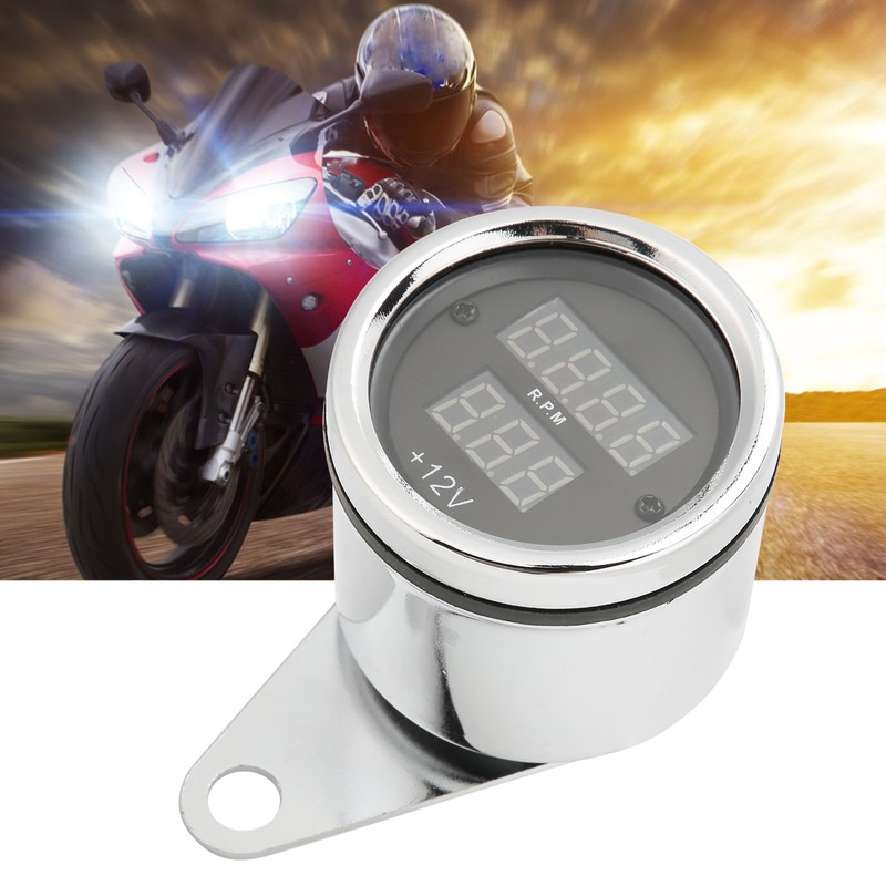 12V Motorcycle Speedometer High Accuracy Speed Gauge Odometer Universal for