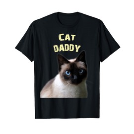 Cat Daddy - Artistic Siamese cat dad T-Shirt for Men Kids