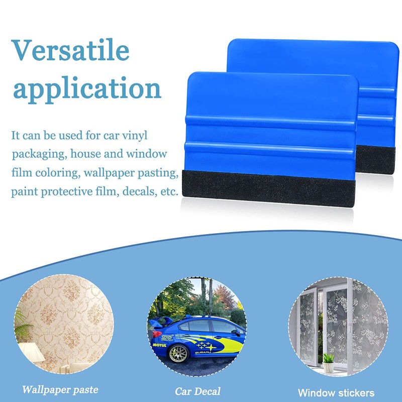 2 Pieces Wallpaper Smoothing Tool, Vehicle Vinyl Felt Squeegee Window