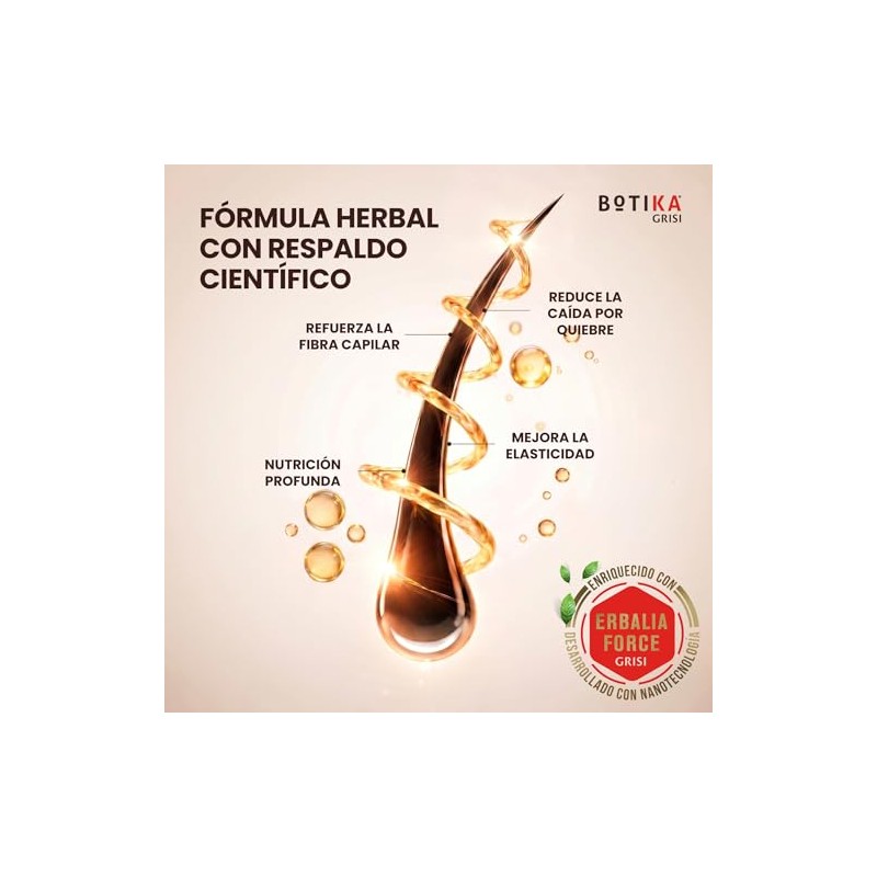 Grisi Botika Serum Engrosador Tratamiento Capilar con Nanotecnología, Anticaída y