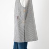 Watanosato Kurume Woven Double Pocket Apron, ashstripe