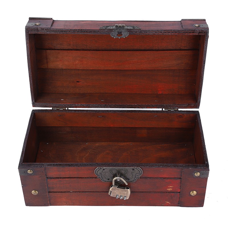 Vintage Wooden Storage Box Retro Hand Made Exquisite Jewelry Craft