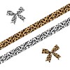 Hying 2 PCS Leopard Ribbons for Crafting, 3/8" Width Black