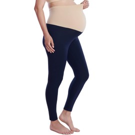 Motherhood MATERNITY Women's Essential Stretch Full Length Secret Fit Belly Leggings, Navy, X-Small