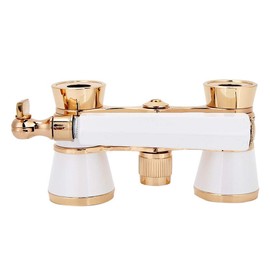 Theatre Binoculars, Binoculars Theatre Portable Telescope of Opera 3 x 25 for Women Girls Children (White)