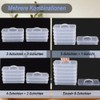 Exquilnova 2PCS 3 Tier Clear Pencil Case,Stackable Pencil Box with