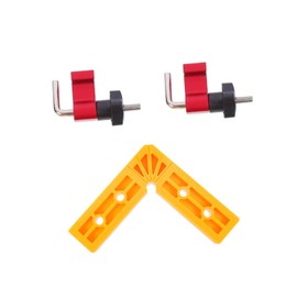 Tofficu 1 Set Positioning Squares Durable Right Angle Clamp for Woodworking Compact Plastic Ruler for Accurate Measurements and Carpenter Tool