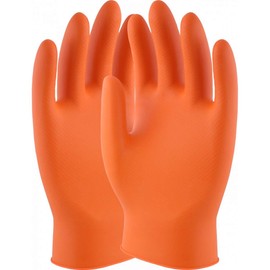 UCi GLOVES, DISPOSABLE, MAXIM-ORANGE, NITRILE, P/FREE, BOX OF 50, SIZE 2XL