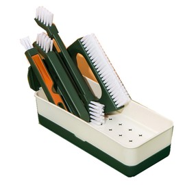 4 PCS Hand-held Groove Gap Cleaning Tools, Window Door Sliding Track Cleaning Brush + Dustpan Cleaning Brushes, Home Kitchen Cleaning Brush Tool