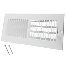 12 x 4 Inch [Duct Opening] Air Vent Covers for Wall or Ceiling - High Airflow 2 Way Steel Ventilation - Adjustable Wall/Ceiling Register, 13-3/4 Inch x 5-3/4 Inch [Overall Dimensions]