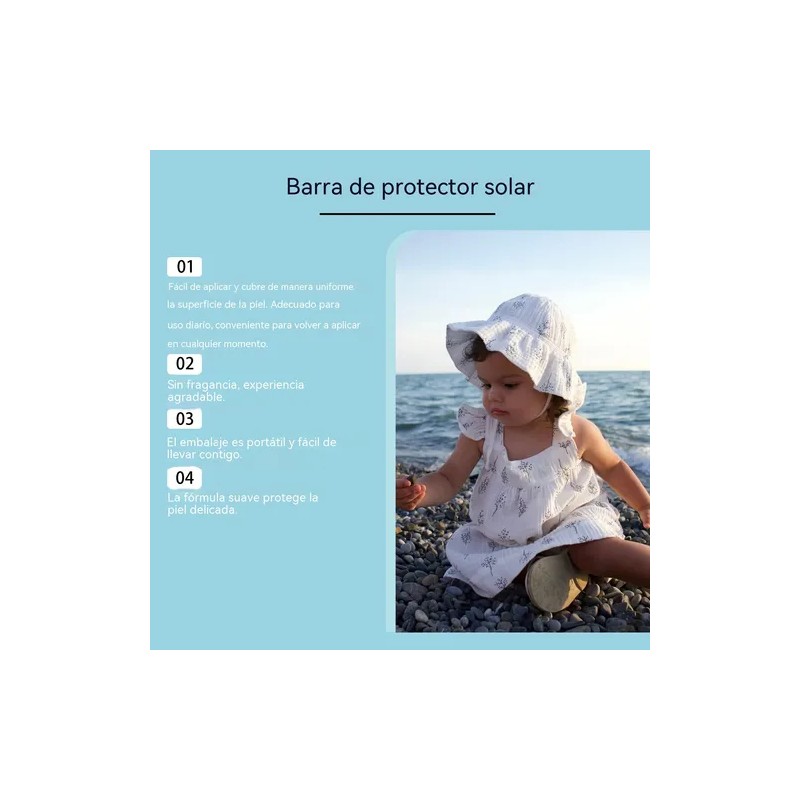 Protector Solar Mineral En Barra Uv Zero Para Niños Fps