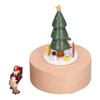 Wooden Music Box Christmas Tree Deer Cart Music Box Classic
