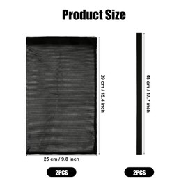 2pcs Dryer Lint Bag, Dryer Lint Bag Catcher with 2 Magic Adhesive Lint Traps for Dryer Outdoor Dryer Vent Lint Catcher for Capturing Lint & Dust (Black)