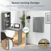 SILKYDRY Wall Mounted Desk, Fold Out Convertible Desk with Storage