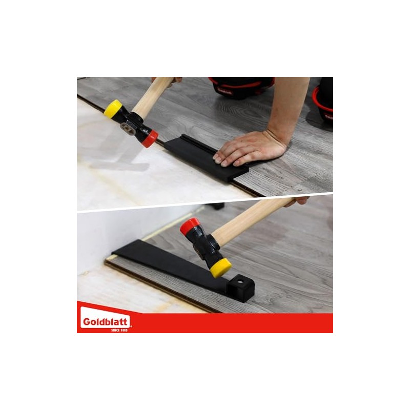 Goldblatt Laminate Wood Flooring Installation Kit with Reinforced Double-Faced Mallet,