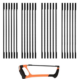 Scroll Saw Blades with Pin, 127 mm Saw Blades Scroll Saw 10/15/18/24, Scroll Saw Blades with Spiral Teeth, for Cutting Wood, Metal and Plastics, Pack of 24