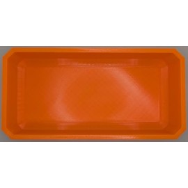 Fitter Critter Rectangle Slim Low Profile Bins / Organizers / Dividers / Small Parts Tray for Milwaukee Packout (ORANGE, OPEN RECTANGLE)