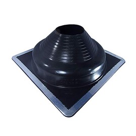 DEKTITE ROUND BASE PIPE FLASHING BOOT: #8 (DFE108B) BLACK Square Base EPDM Flexible Pipe Flashing (for OD pipe sizes 6-3/4" - 14")Roof Jack Pipe Boot