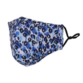 Washable Reusable 3 Layer Cotton Face mask Face Covering Bandana Face Mask Breathable Fashion Face Mask for Protection Against Pollution, Blue & White, 3pcs