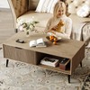 2-Tiers Coffee Table, 41.34''L Farmhouse Coffee Tables With Storage and