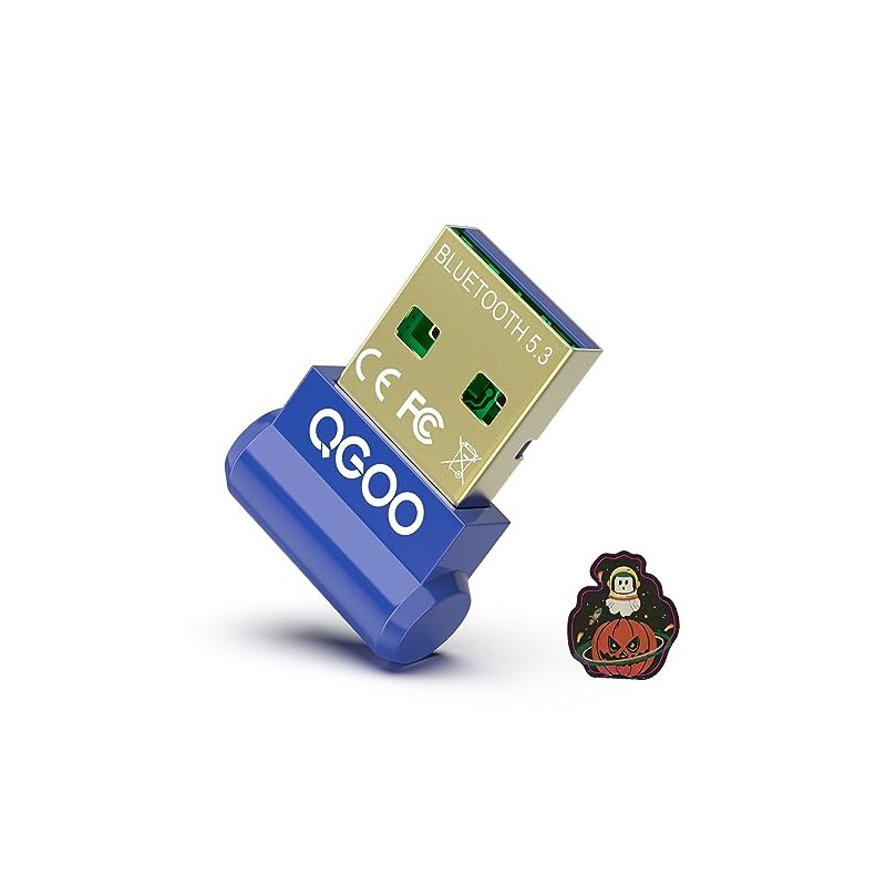 USB Bluetooth Adapter for PC - QGOO Bluetooth Dongle 5.3