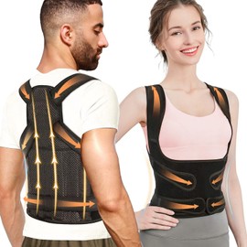 Back Brace Posture Corrector for Women and Men, Adjustable Shoulder Straightener, Posture Corrector Relieves Upper and Lower Back Pain, Lumbar, Neck, Scoliosis, Improves Hunchback, Shoulder Pain (Large)