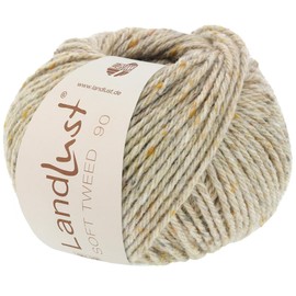 LANA GROSSA Landlust Soft Tweed 90, Classic Twisted Tweed Yarn Made of Virgin Wool with Multicoloured Nubs, Hand Knitting Yarn Made of 100% Merino Wool, 50 g Wool for Knitting and Crocheting, 90 m Yarn FB2